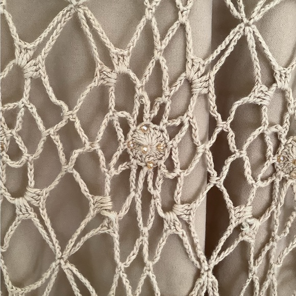 Amy Byer Women's Beige Crochet Blouse - Picture 3 of 5